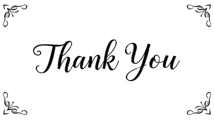 Elegant card with message Thank you. Modern greeting card. Nostalgic trendy text effect	
