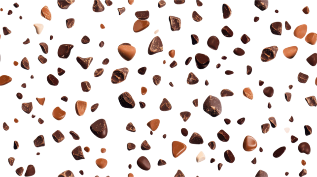 A Symphony of Chocolate Pieces: A Delicious Visual Feast