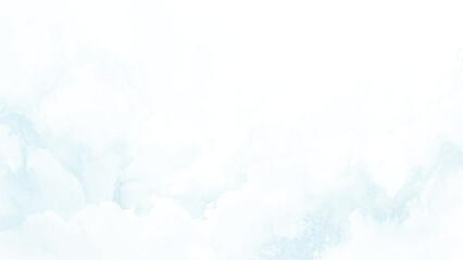 Blue light watercolor background, texture paper. Light sky blue watercolor background. Aquarelle paint paper textured canvas element for text design, greeting card, template. Hand painted blue sky and