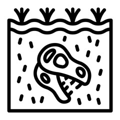 Extinction Vector Line Icon Design