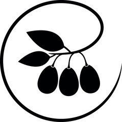 Dogwood logo. Isolated dogwood on white background