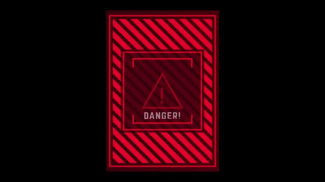 HUD Danger and Alert Attention Red Interface Signs Package