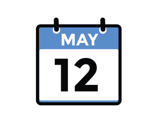 June 12 - Daily Calendar Icon with day of month
