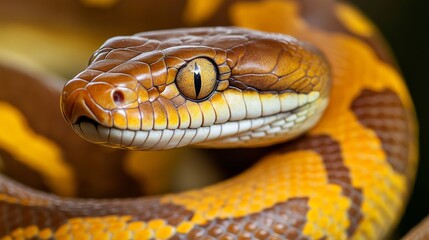 Obraz premium Snake close up with copy space 