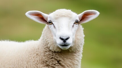 Fototapeta premium sheep close up with copy space 