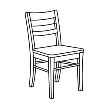 recommend clip art: chair line art vector illustration. outline design