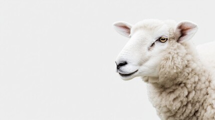 Obraz premium sheep close up with copy space 