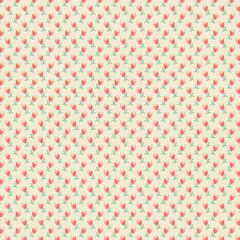 Cute tulip floral seamless pattern on a soft cream background, perfect for spring fabric, kids’ textiles, wrapping paper, and playful decorative designs.