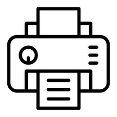 Printer Vector Line Icon Design