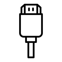 Hdmi Vector Line Icon Design