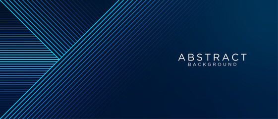 Abstract blue strips lines on dark background. Modern blue gradient strips lines. Suit for poster, banner, brochure, cover, presentation, web. Vector illustration