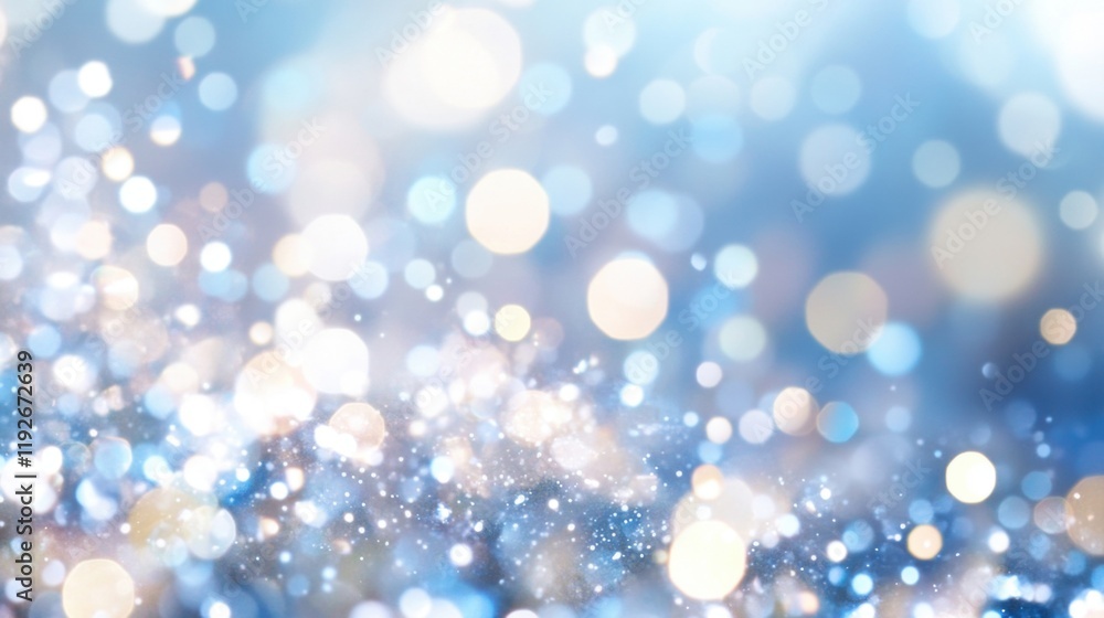 Aufkleber a captivating abstract blue bokeh light background enhances the aesthetic, creating an uplifting and
