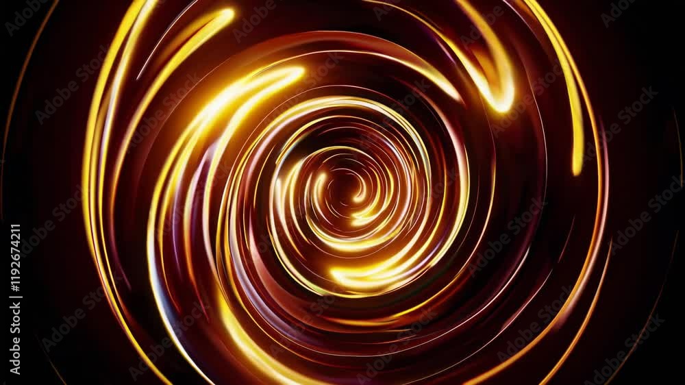 Poster golden light swirls in dynamic abstract motion