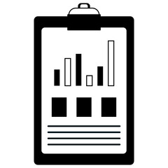 Business Symbol with Black and White Color Design. Vector Silhouette.