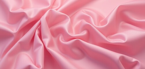 Soft pink satin fabric with elegant folds