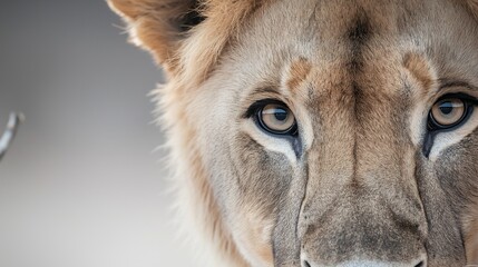 Lion close up with copy space 