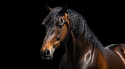 Fototapeta premium horse close up with copy space 