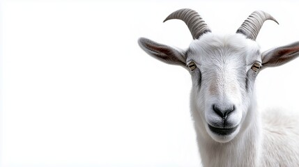 goat close up with copy space 