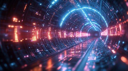 Neon Tunnel: A Journey Through Digital Space