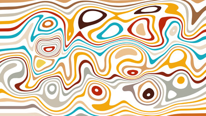 ABSTRACT ILLUSTRATION MARBLED TEXTURE LIQUIFY PSYCHEDELIC COLORFUL DESIGN. OPTICAL ILLUSION BACKGROUND VECTOR DESIGN