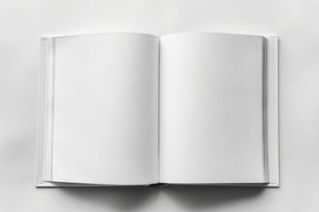 Open book on light background. Open book mockup.