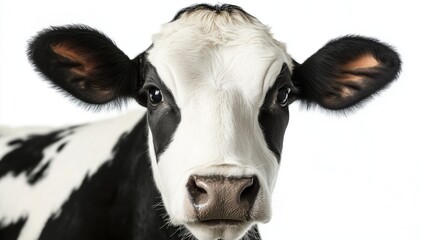 cow close up with copy space