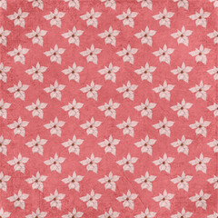 Soft vintage pink ditsy floral seamless pattern with textured background, ideal for fabric, wallpaper, scrapbooking, and feminine decorative designs.