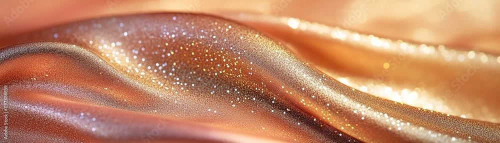 Poster luxurious abstract background featuring shimmering metallic textures in gold and rose gold tones wit