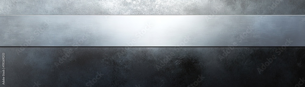 Poster minimalist abstract background with frosted metallic glass texture and soft glowing edges designed f