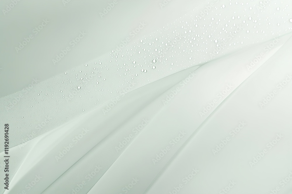 Poster minimalist abstract background with frosted glass and dew drops creating a fresh and elegant design 