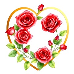 Naklejka premium Rose flower Digital, Rose flower pirmeam designe ai gnarater.