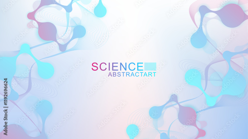 Canvas Prints molecular structure dna, atom, neurons. science concept for your design. connected lines with dots. 