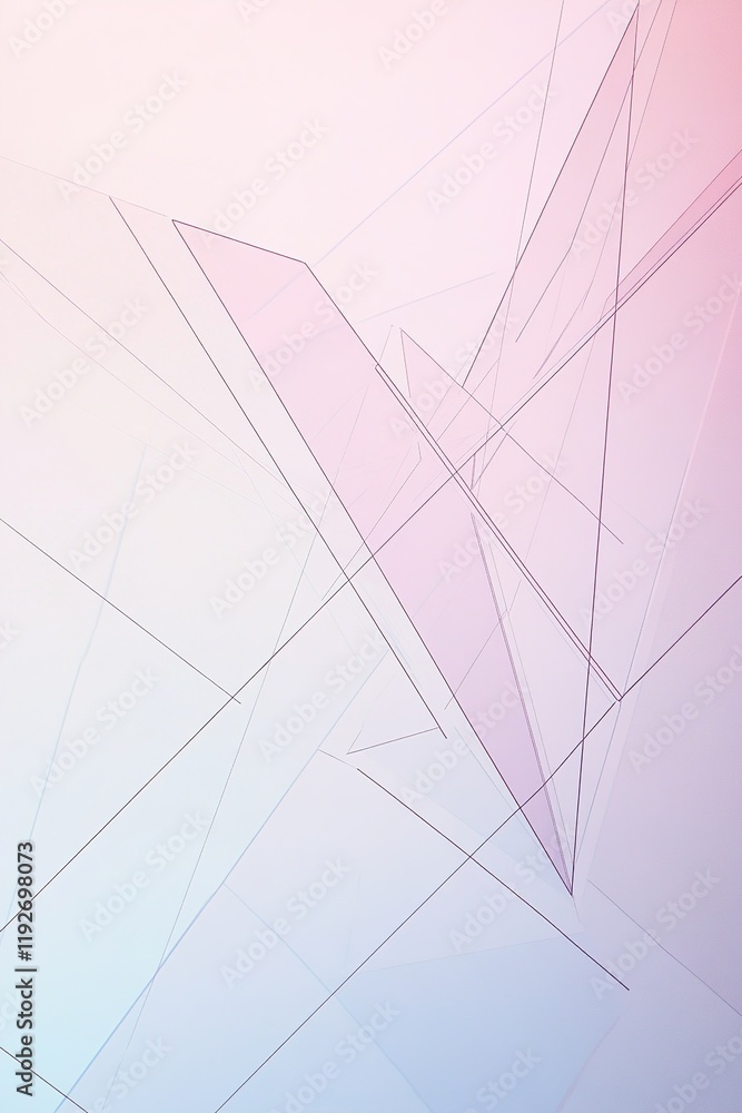 Poster clean and minimalist blueprint-style background with abstract line art and geometric shapes for mode