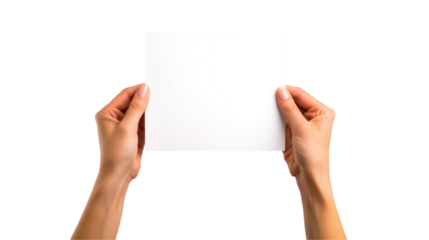 Blank Paper Held in Hands - A Versatile Graphic Resource