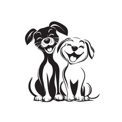 smiling dog Illustration