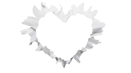 Elegant White Paper Heart Design