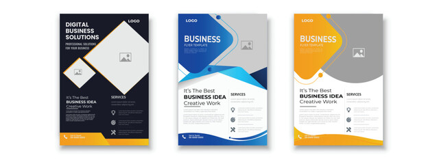Business flyer design template. perfect business marketing social media and google banner set