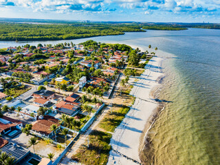 Goiana, Pernambuco - aerial view of Carne de Vaca Beach