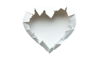 Heart Shaped Hole in Paper: Abstract Graphic Design