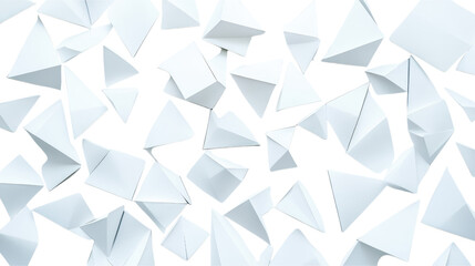 Abstract White Paper Cut Design, Modern Geometric Art