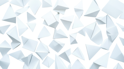 Abstract White Paper Cut Design, Modern Geometric Art