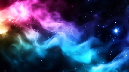 Fototapeta premium Cosmic Nebula: A Symphony of Celestial Colors