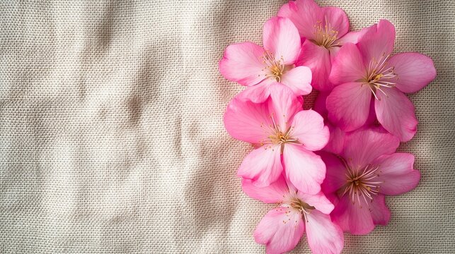 Beautiful pink blossoms in full bloom create a vibrant floral background