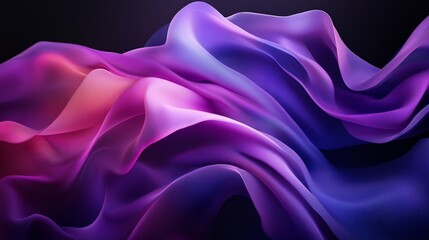 Obraz premium Abstract Purple and Pink Fluid Waves: A Digital Art Masterpiece