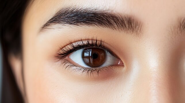Close-Up of Beautiful Asian Eyes