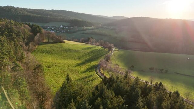 Landschaft bei Erbach-Erbuch im Odenwald