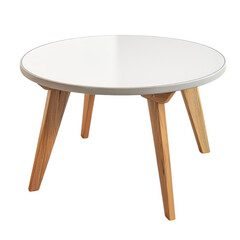 Modern White Round Coffee Table