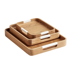 Stylish Wooden Trays Set for Home Decor
