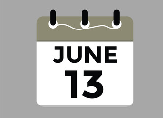 June 13 - Calendar Icon
