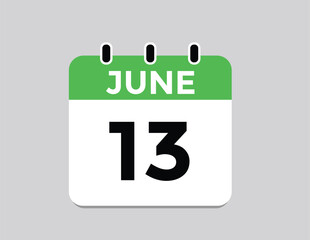 June 13 - Calendar Icon
